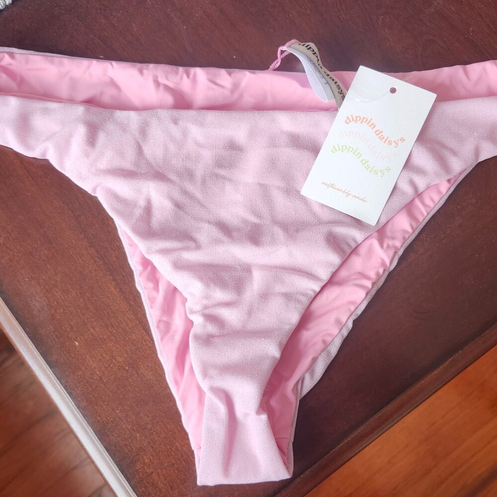 Pink Sparkly Bikini Gigi Top and Nocturnal Bottom (Dippin Daisy's)